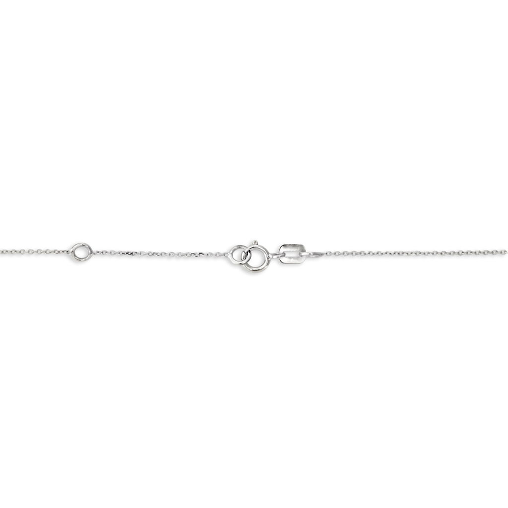 ALIAS Damen Collier Wei&szlig;gold 375 (9 Karat) Diamant Wei&szlig; 0,07 ct Ball B 0,46 mm