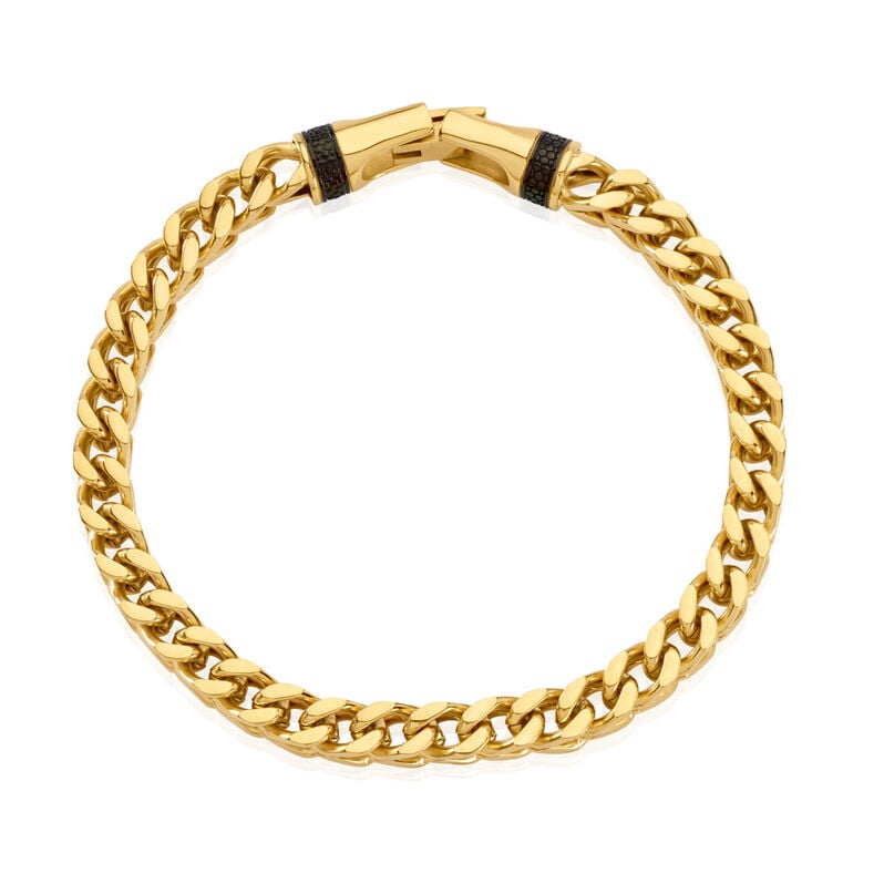 ASHER Herren Armkette Edelstahl Bicolor B 8 mm - Armketten Herren | OROVIVO