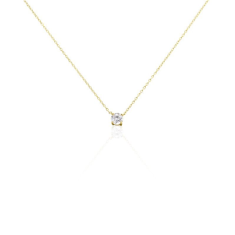 RUMYANA Damen Collier Silber vergoldet 925 Zirkonia Wei&szlig; 1,35 ct B 1,15 mm - Halsketten Damen | OROVIVO