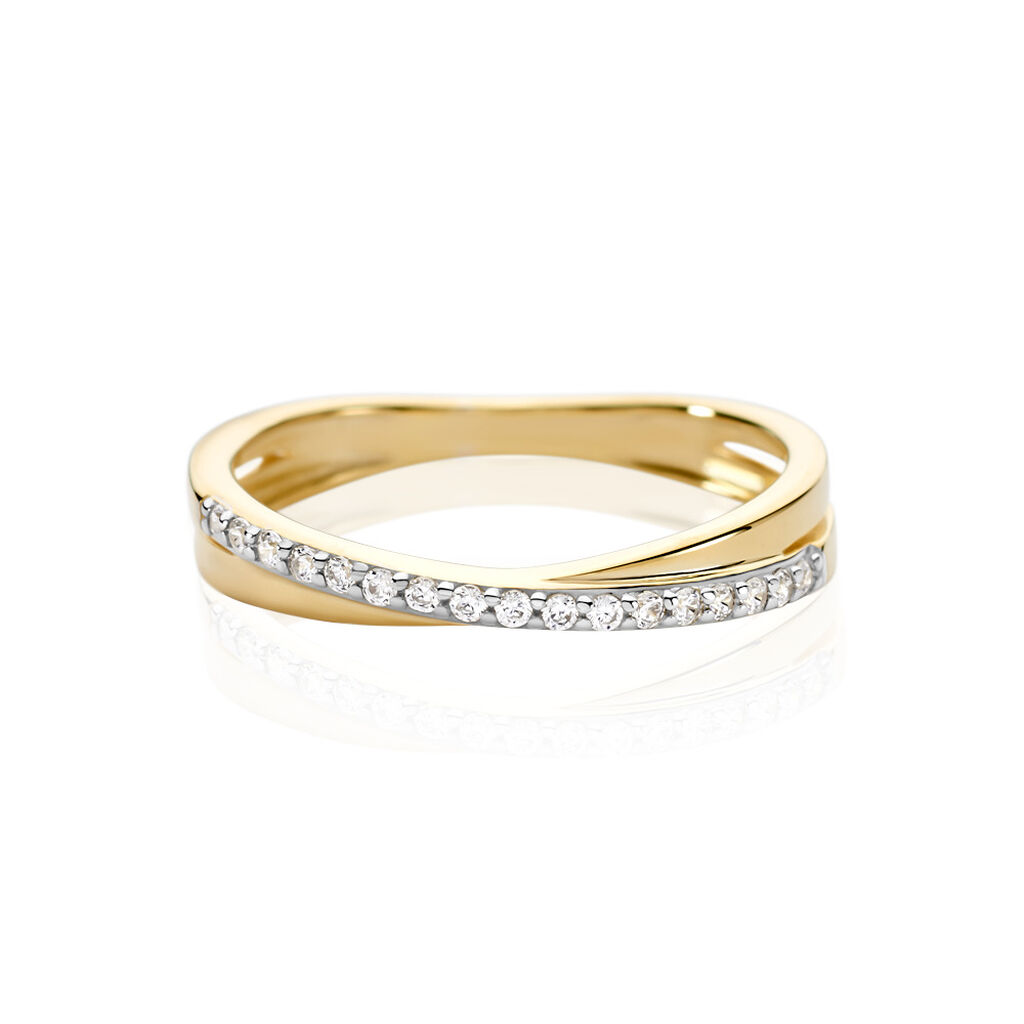Damen Ring Gold Bicolor Gold/Silber 375 Tuizo - Ringe mit Stein Damen | OROVIVO