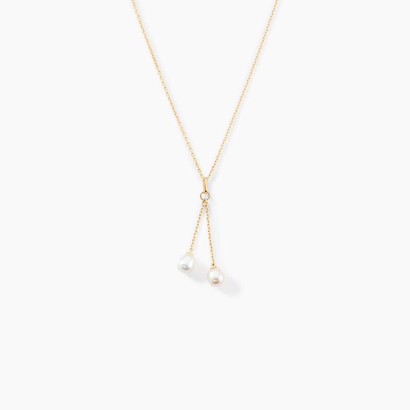 Collier Or Jaune Carrine Perle De Culture - Spannringe Damen | OROVIVO