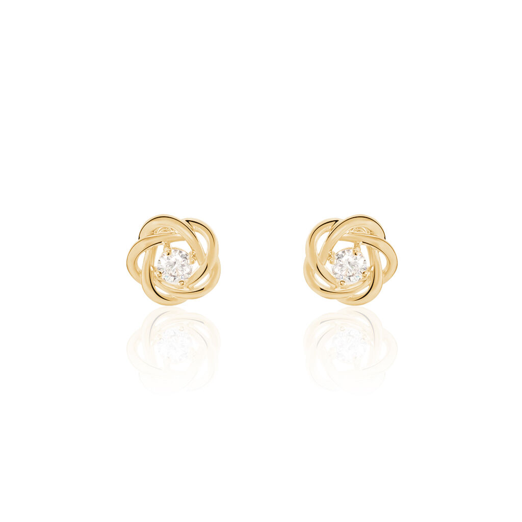 Boucles D'oreilles Plaque Or Djanaelle - Spannringe Damen | OROVIVO