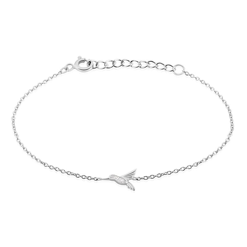 Bracelet Irysa Argent Blanc Oxyde De Zirconium - Spannringe Damen | OROVIVO
