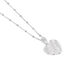 Damen Collier Edelstahl Kristall Weiß Herz
