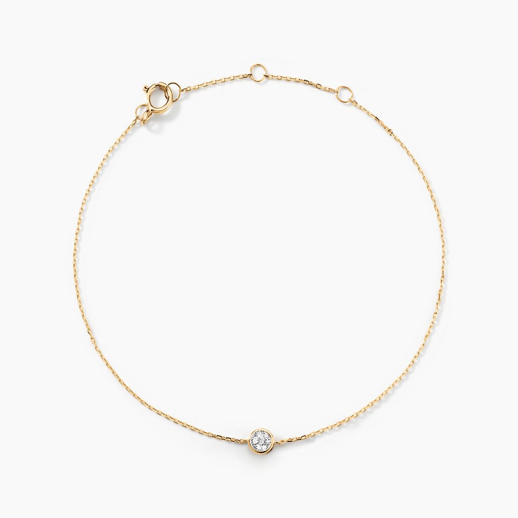 Bracelet Or Jaune Sofia Diamants - Spannringe Damen | OROVIVO