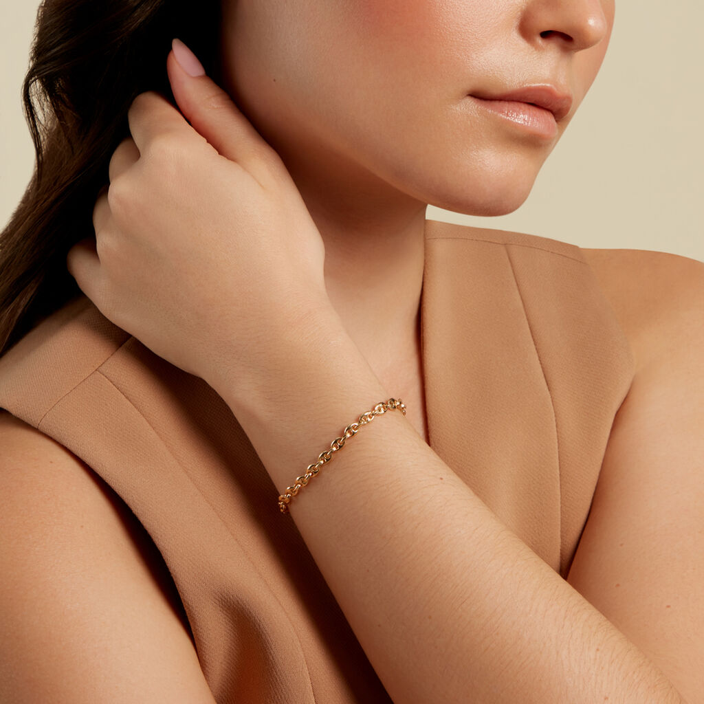 KOFI Damen Armband Silber vergoldet 925 B 4,5 mm