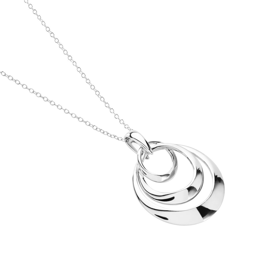 EMBER Damen Collier Silber 925 Kreis, Collier ohne Stein