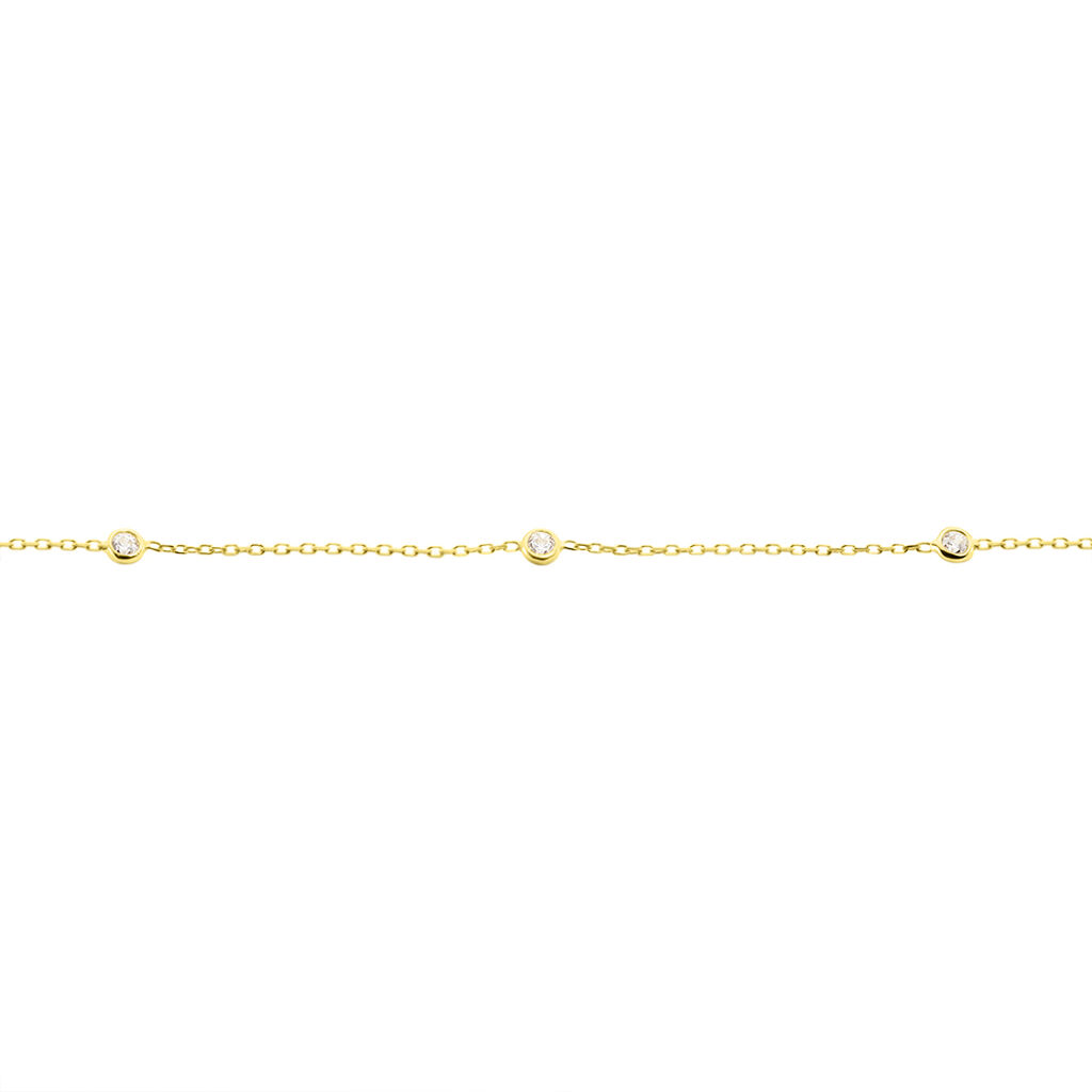 RENI Damen Armband Gold 375 (9 Karat) Zirkonia Wei&szlig; 0,26 ct