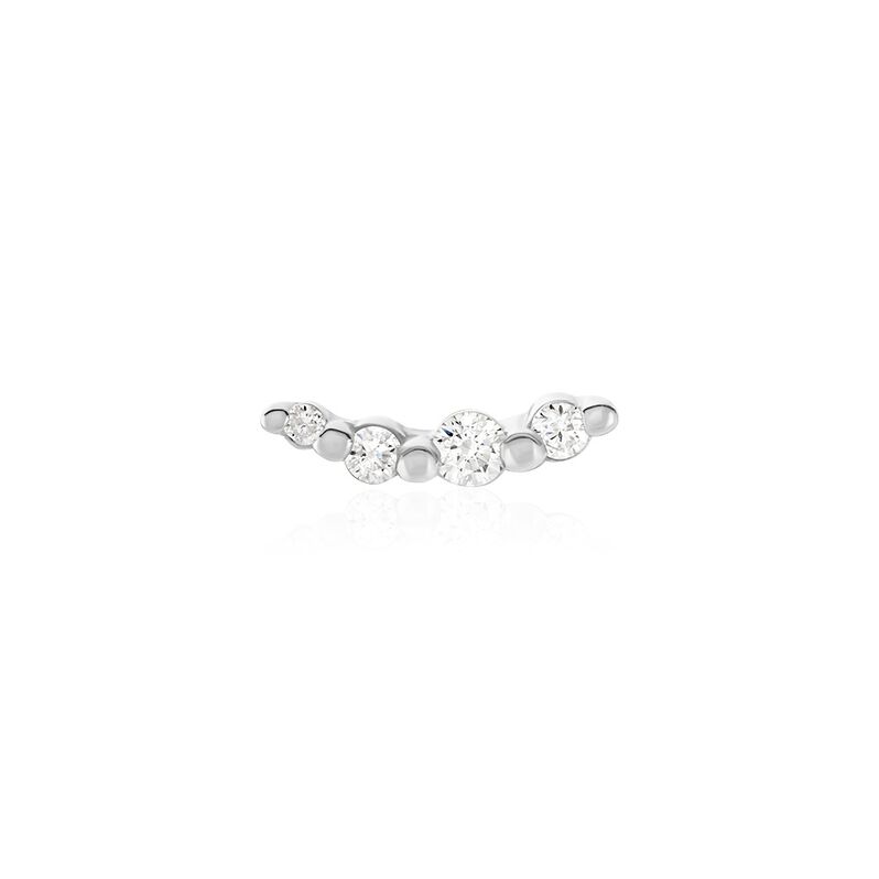 Piercing D'oreilles Acadia Argent Weiss Oxyde De Zirconium - Spannringe Damen | OROVIVO