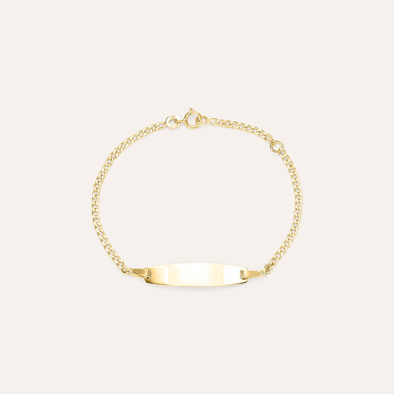 Bracciale Con Targhetta Religious Gold Oro Giallo - Spannringe Kinder | OROVIVO