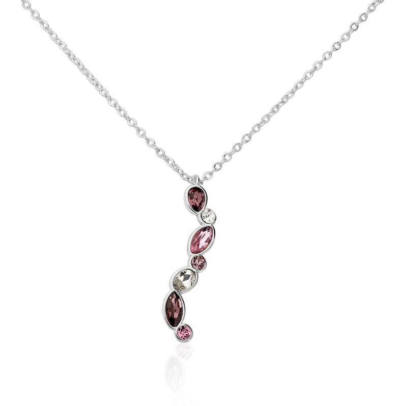 Collana in metallo e pietre colore rosa - Spannringe Damen | OROVIVO