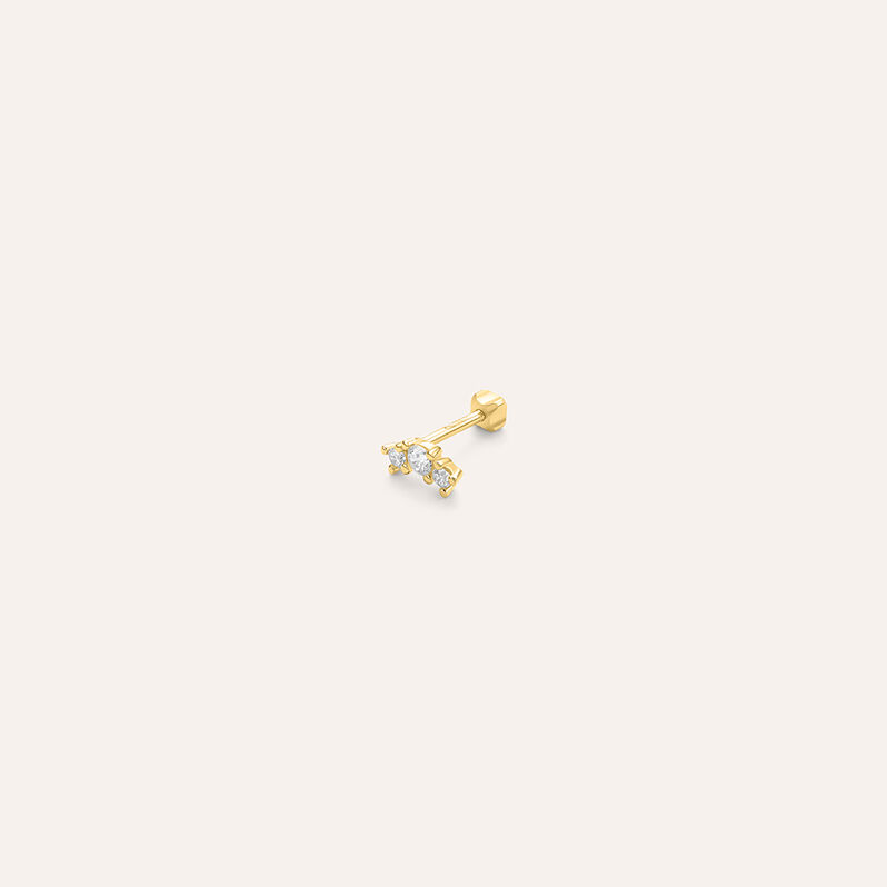 Piercing Orecchio Tragus Helix Conch Ear Shine Oro Giallo Cubic Zirconia - Spannringe Damen | OROVIVO
