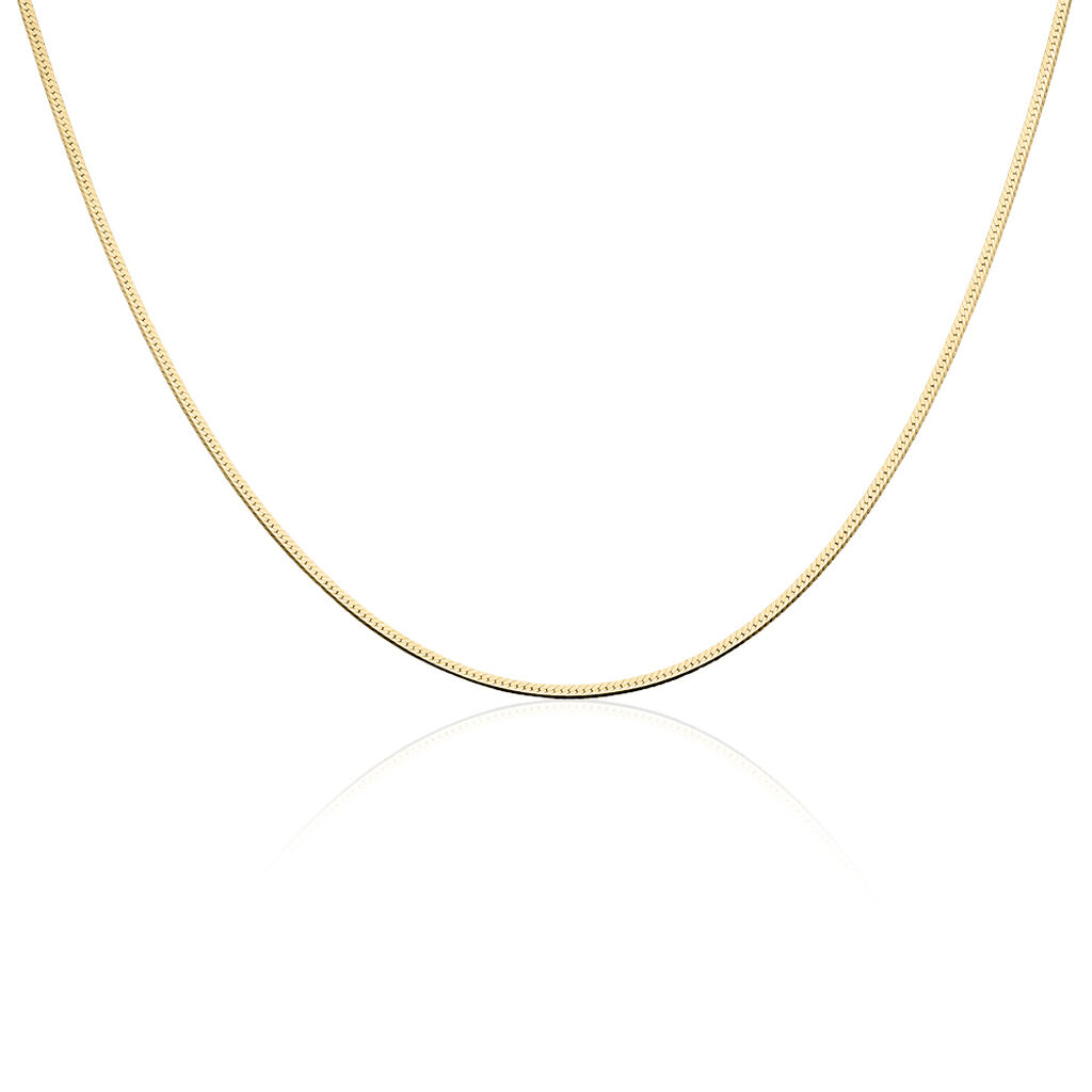 LEILA Damen Collier Silber vergoldet 925 B 0,5 mm