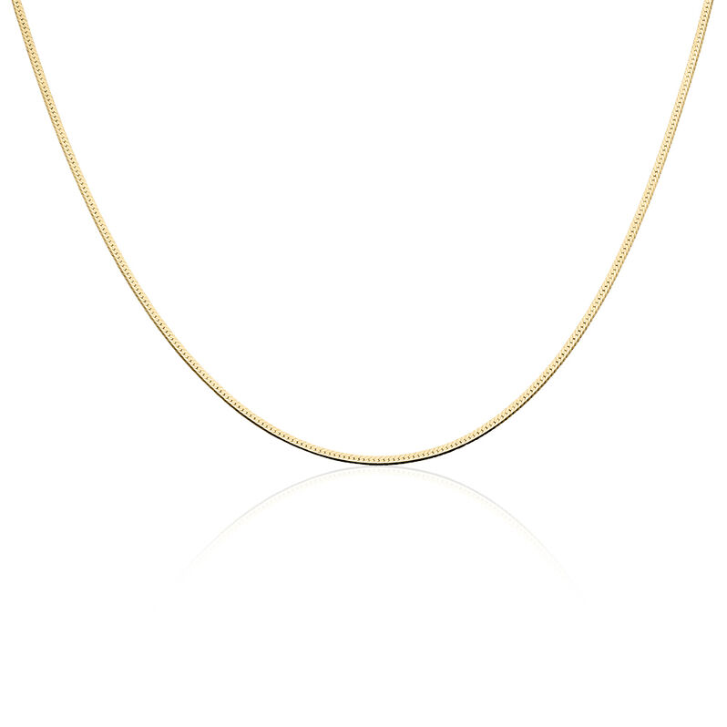 LEILA Damen Collier Silber vergoldet 925 B 0,5 mm - Halsketten Damen | OROVIVO