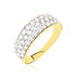 Damen Ring Gold 375 (9 Karat) Zirkonia Weiß B 7 mm