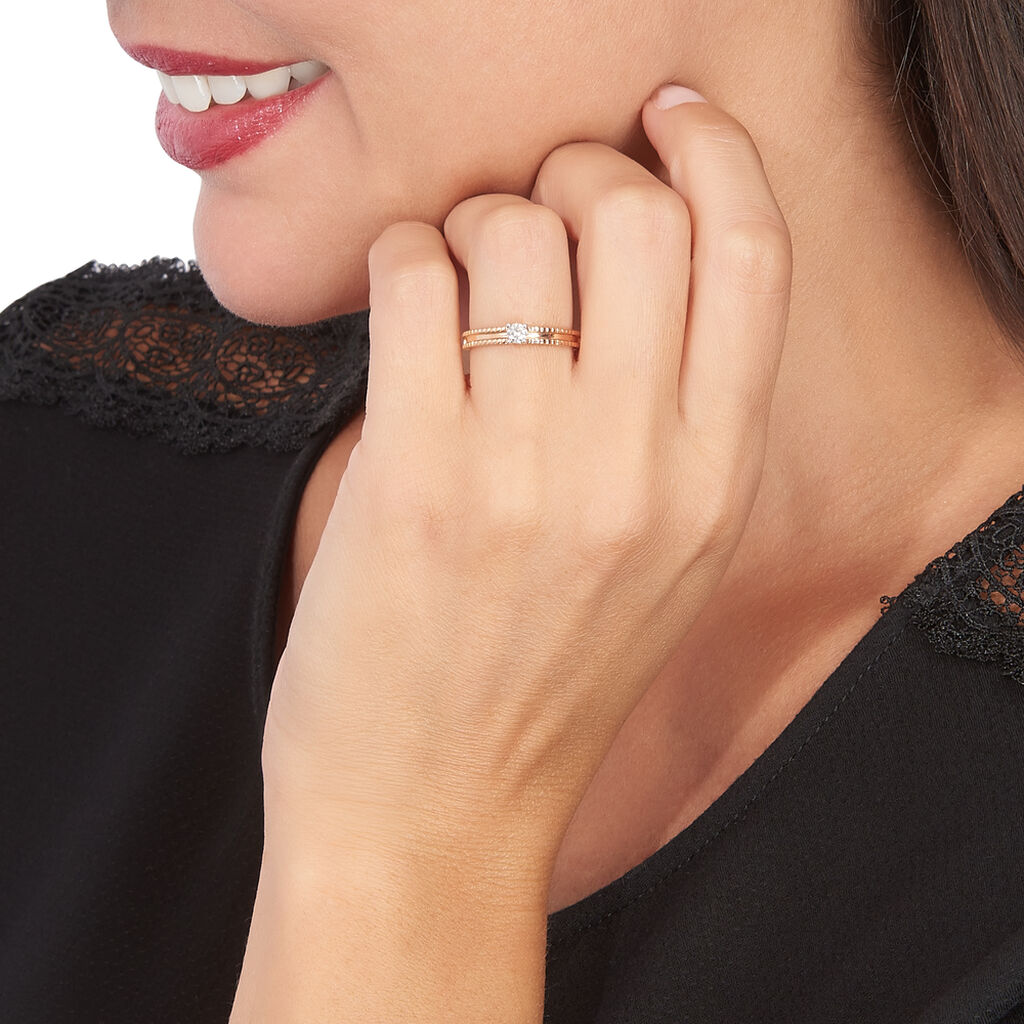 Solitaire Or Weiss Diamant Taymiya - Spannringe Damen | OROVIVO