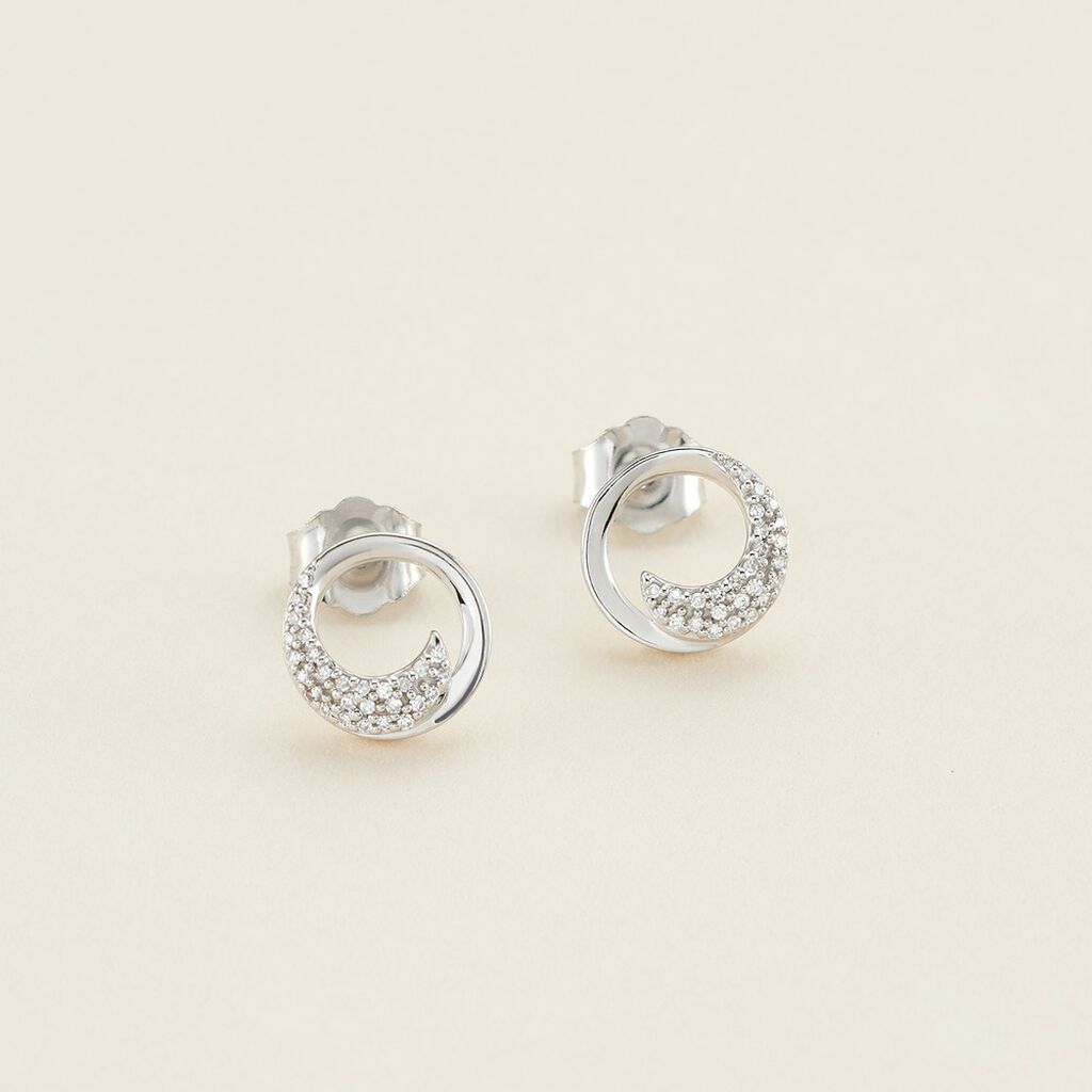 Damen Ohrstecker Weißgold 585 Diamant 0,06ct Kreis Sariah  - SALE % Damen | OROVIVO