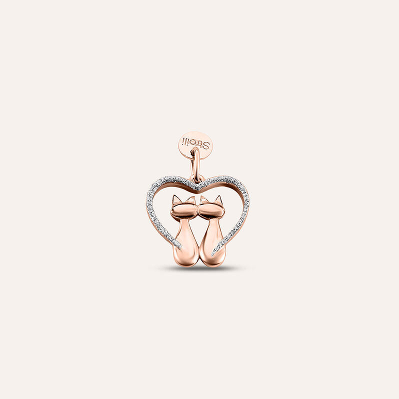 Pendente Love Beats Argento Rosa - Spannringe Damen | OROVIVO