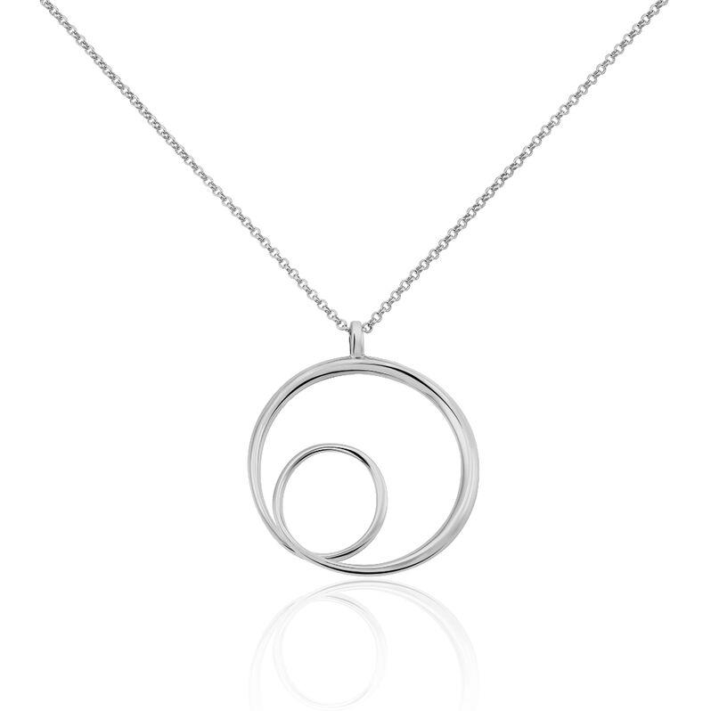 ANNA Damen Collier Silber 925 Doppelkreis - Halsketten Damen | OROVIVO