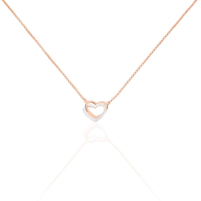 Damen Halskette Silber 925 Rosé Vergoldet Herz - Halsketten Damen | OROVIVO