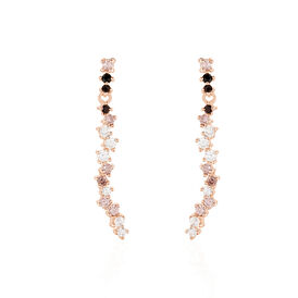 Damen Ohrstecker Lang Silber 925 Rosé Vergoldet - Ohrstecker lang Damen | OROVIVO