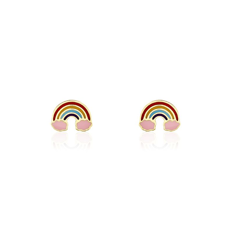 Boucles D'oreilles Puces Raine Or Jaune - Spannringe Kinder | OROVIVO
