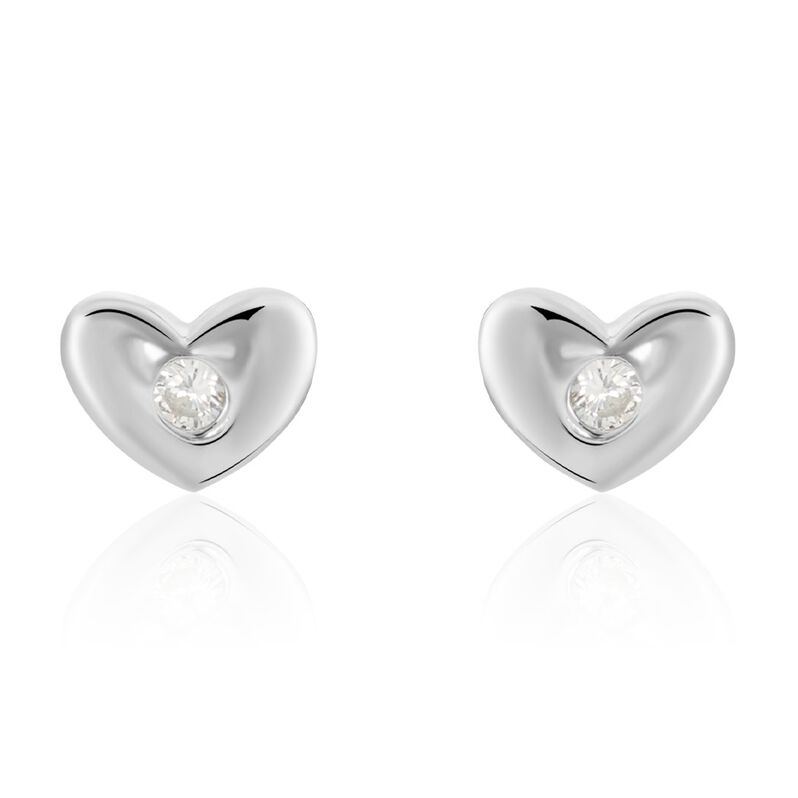 Boucles D'oreilles Puces Santiago Argent Rhodié Oxydes De Zirconium - Spannringe Damen | OROVIVO