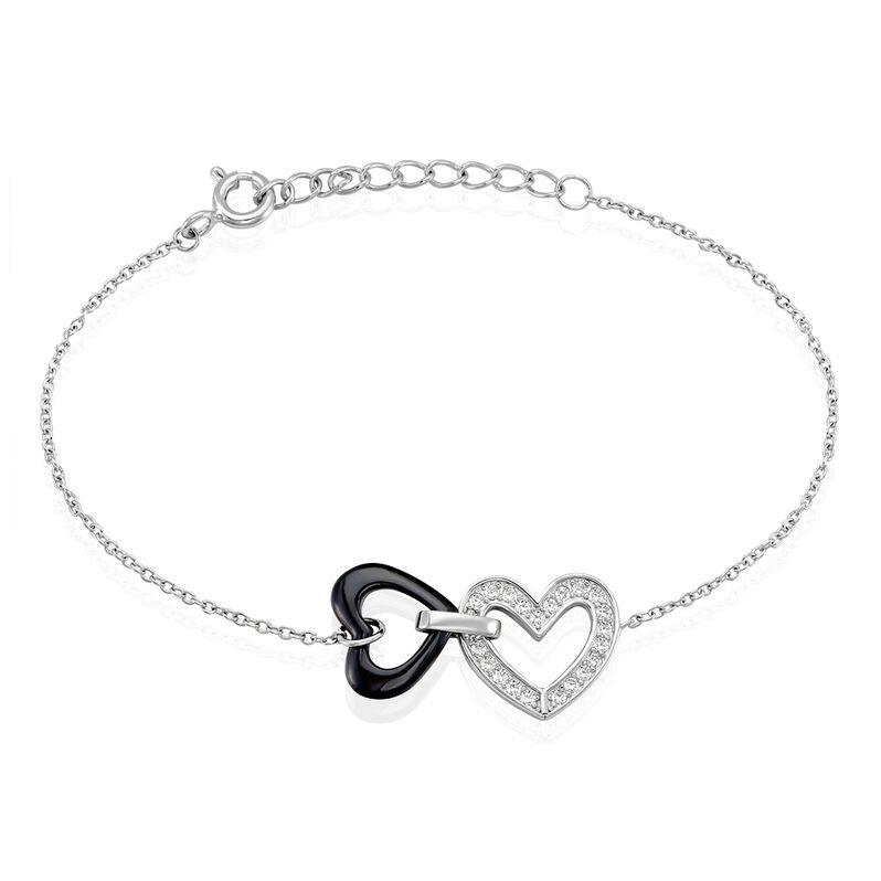 Bracelet Lineth Argent Weiss Céramique Oxyde De Zirconium - Spannringe Damen | OROVIVO