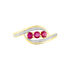 TRILOGIE PRECIEUSE Damen Ring Gold Bicolor 375 (9 Karat) Rubin Rot 0,48 ct Oval