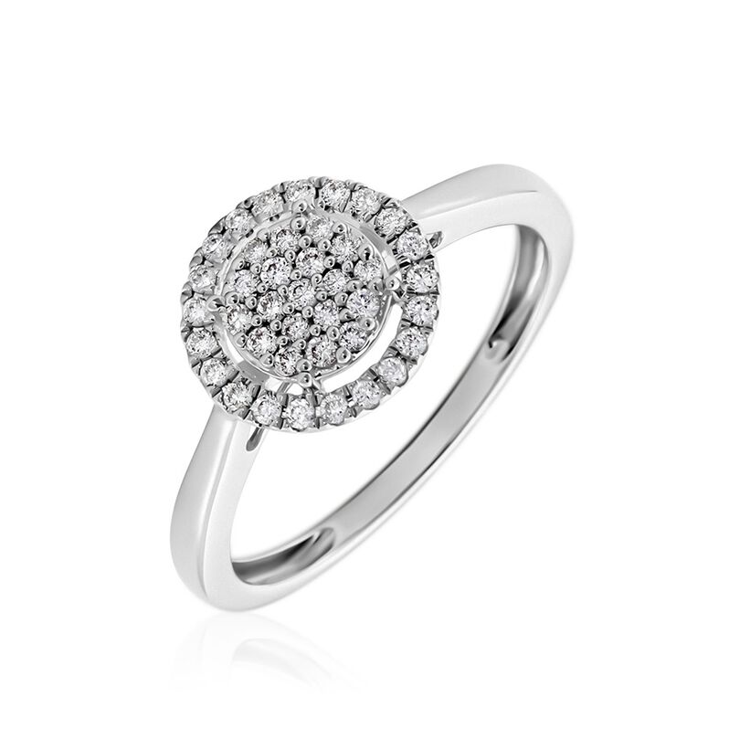 Bague Or Weiss Nawra Diamants Synthétiques - Spannringe Damen | OROVIVO