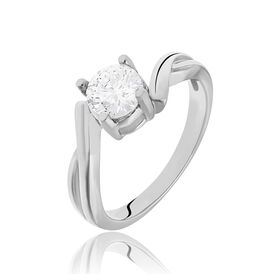 Solitärring Silber 925 Zirkonia Kyra - Ringe mit Stein Damen | OROVIVO