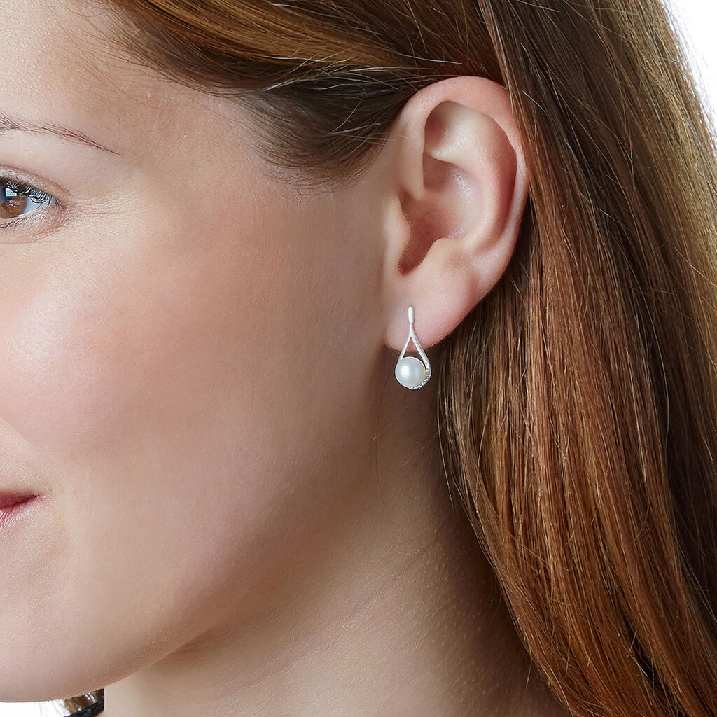 Boucles D'oreilles Puces Elisabeth Or Jaune Diamant Et Saphir - Spannringe Damen | OROVIVO