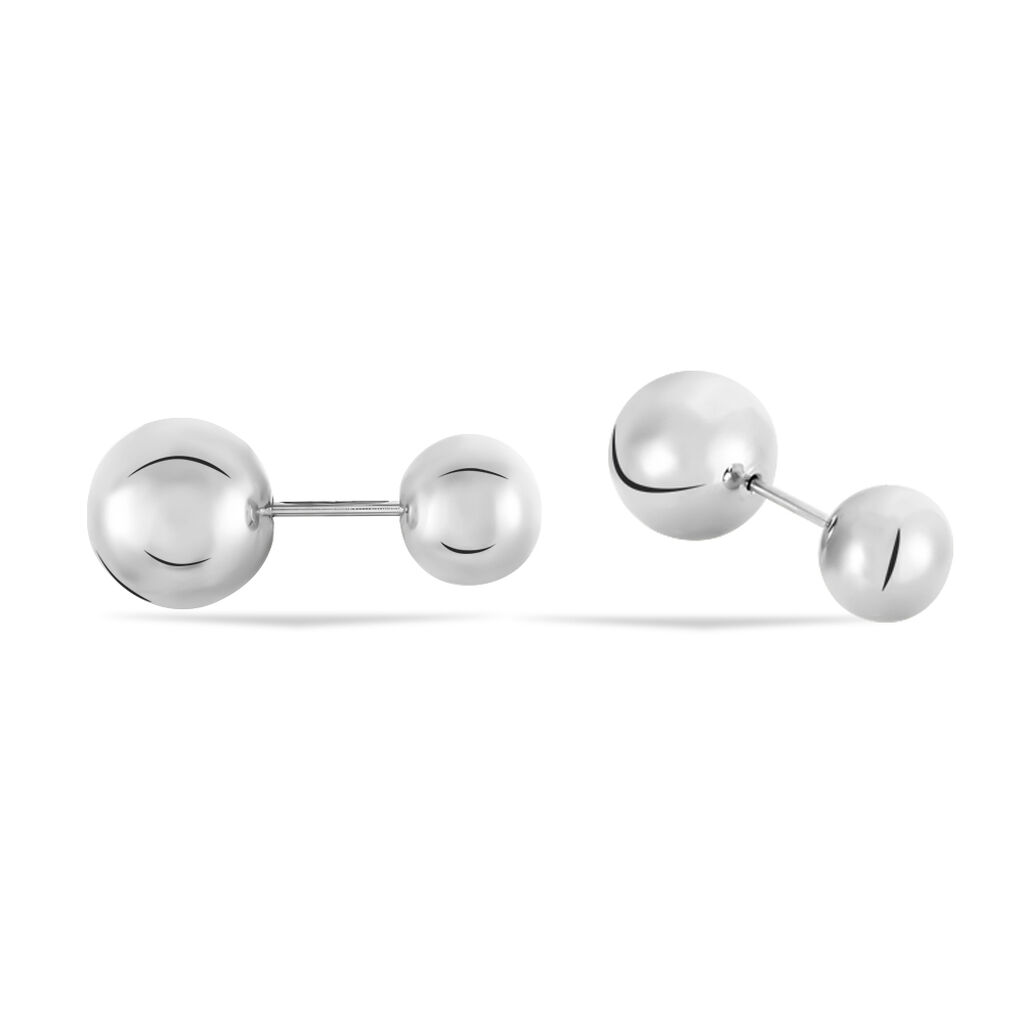 Damen Doppelohrstecker Edelstahl Kugel - Ohrstecker Damen | OROVIVO
