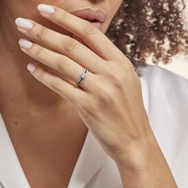 Damenring Weißgold 375 Zirkonia Zweifarbig Katrina - Ringe mit Stein Damen | OROVIVO