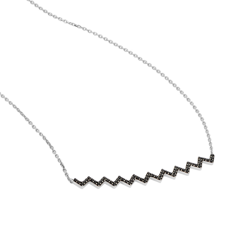 Collier Or Weiss Abby-gaelle Oxydes Noir - Spannringe Damen | OROVIVO