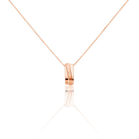 Damen Halskette Silber 925 Rosé Vergoldet Diamant - Halsketten Damen | OROVIVO