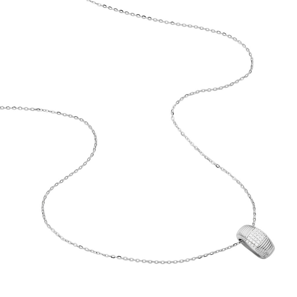 LAIKA 2 Damen Collier Silber 925 Zirkonia Wei&szlig;