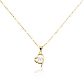 Damen Halskette Messing Gold 750 plattiert Herz  - Herzketten Damen | OROVIVO