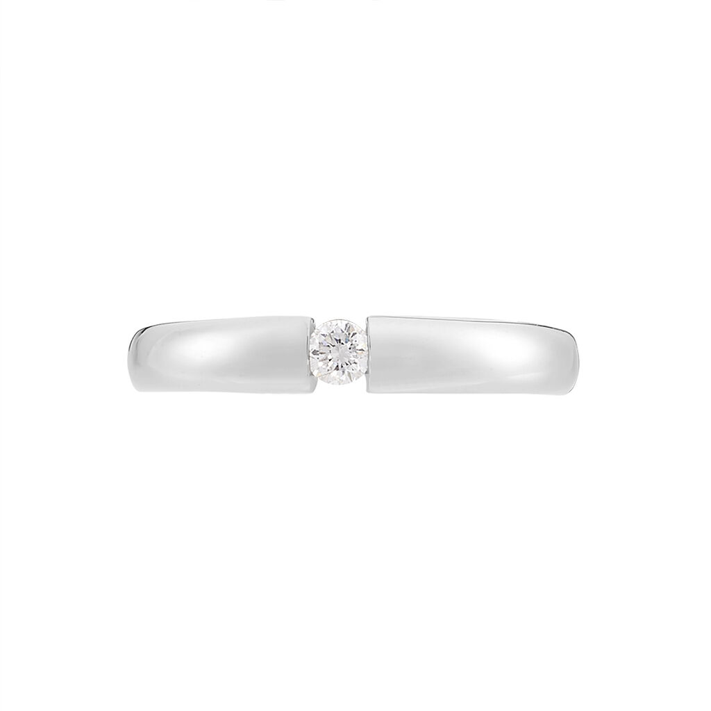 Spannring Weißgold 585 Diamant 0,1ct - Verlobungsringe Damen | OROVIVO
