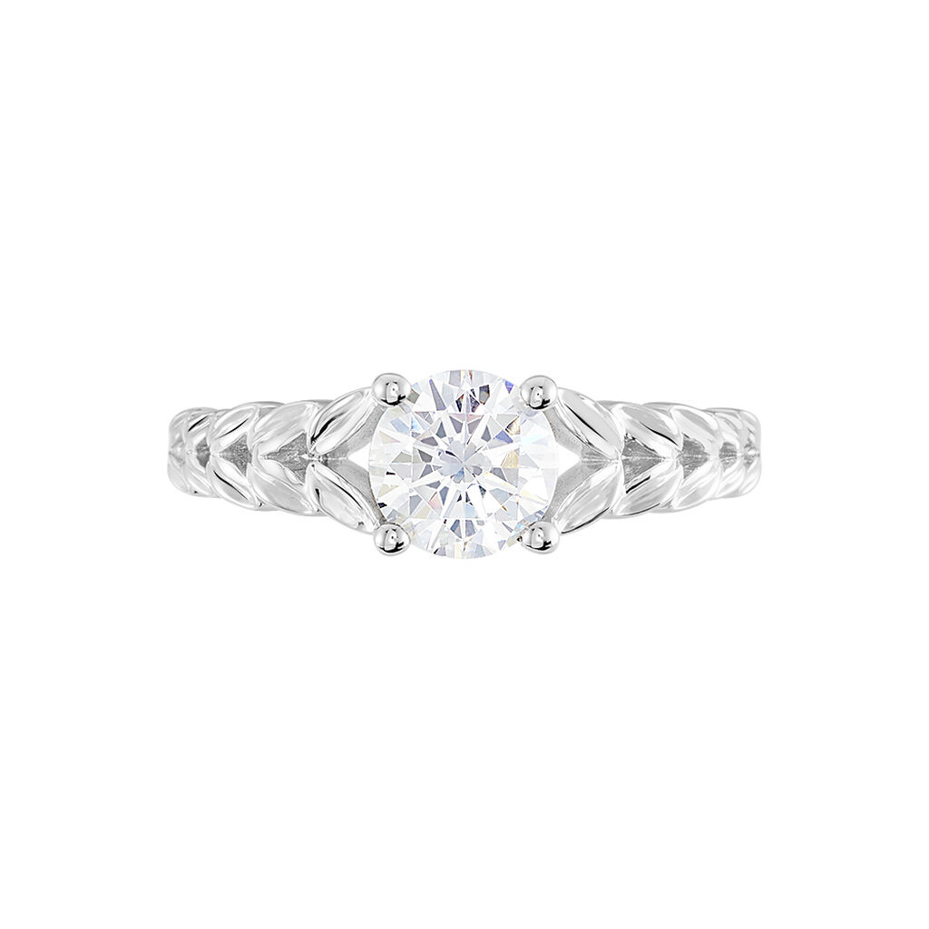 Bague Argent Rhodie Iora Solitaire Oxyde - Spannringe Damen | OROVIVO
