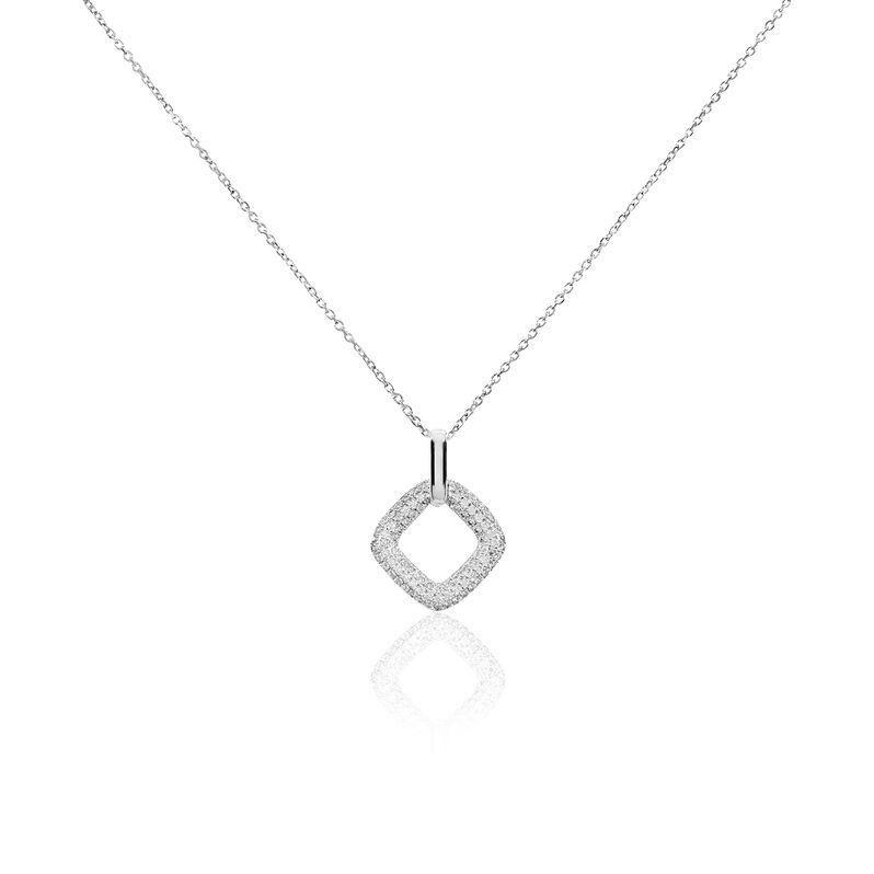 Collier Or Blanc Oxyde De Zirconium - Spannringe Damen | OROVIVO