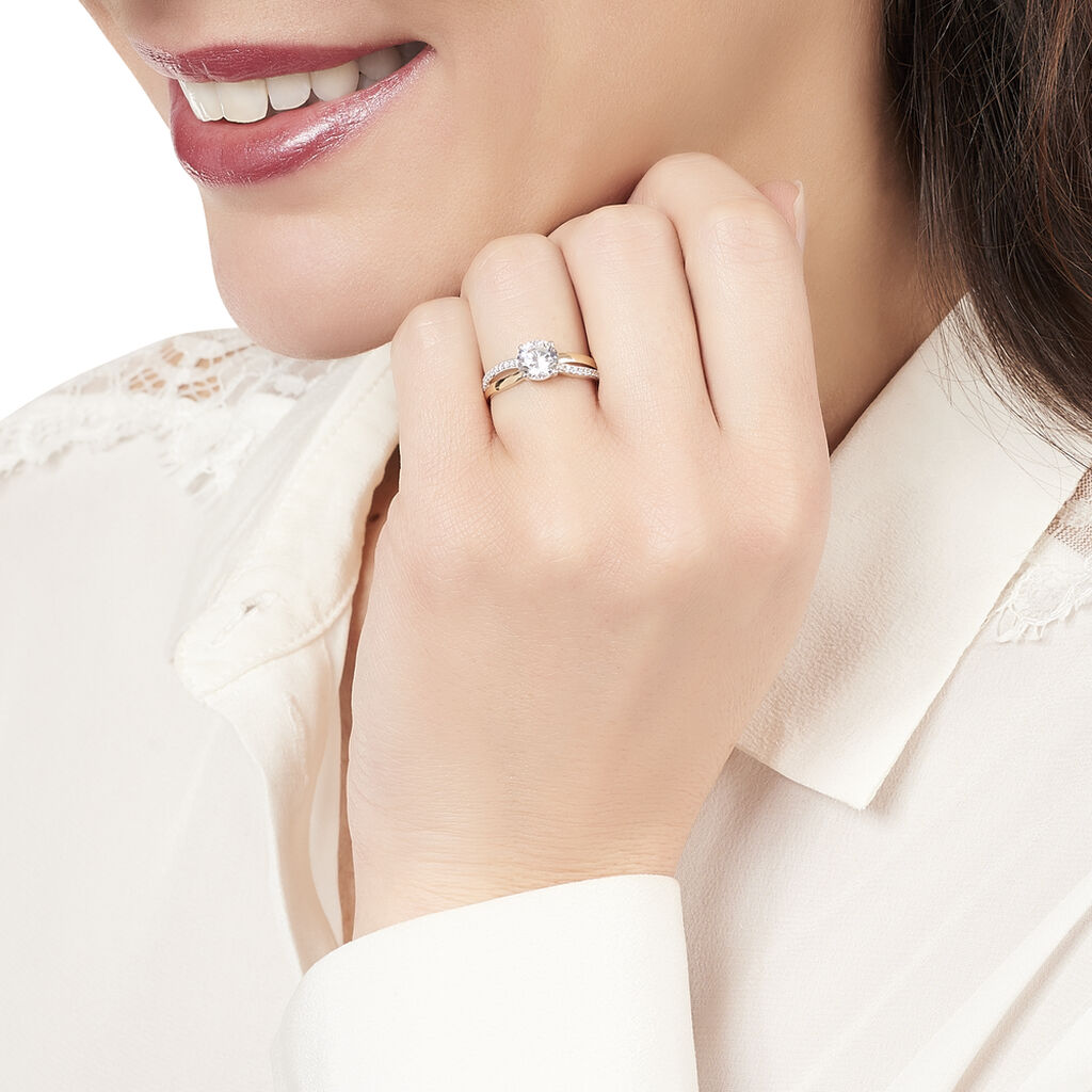 Bague Solitaire Ofelie Or Jaune Oxyde De Zirconium - Verlobungsringe Damen | OROVIVO