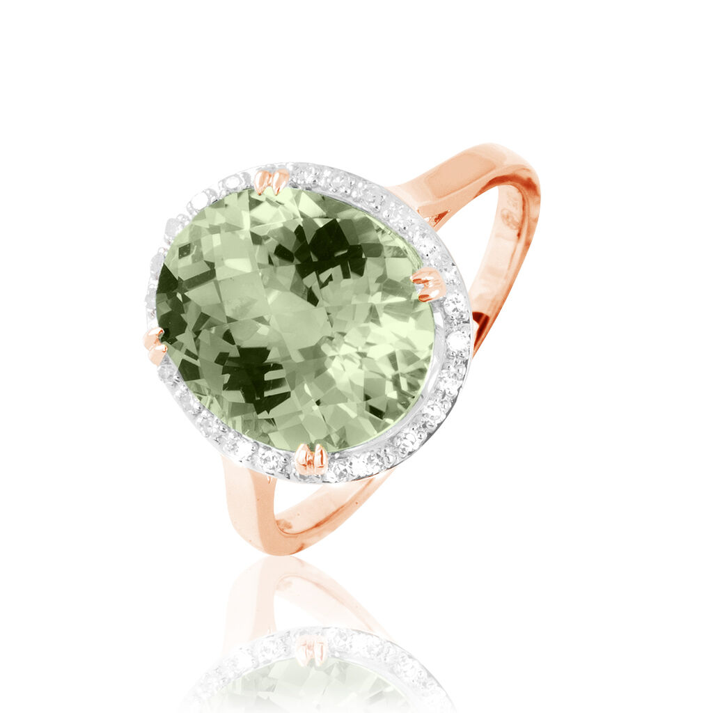 Bague Anna Or Rose Amethyste Et Diamant - Spannringe Damen | OROVIVO