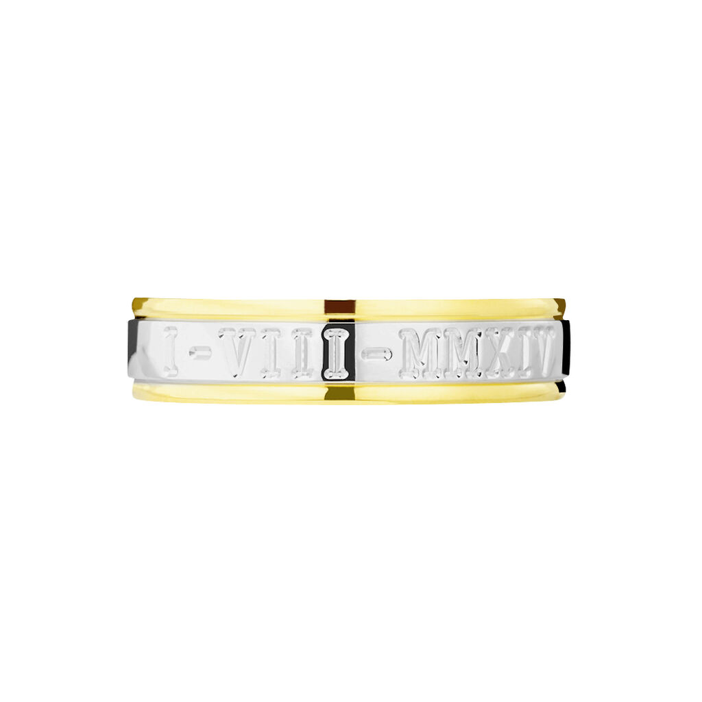 Alliance Romaine Ruban Plat Or Bicolore - Spannringe Unisex | OROVIVO