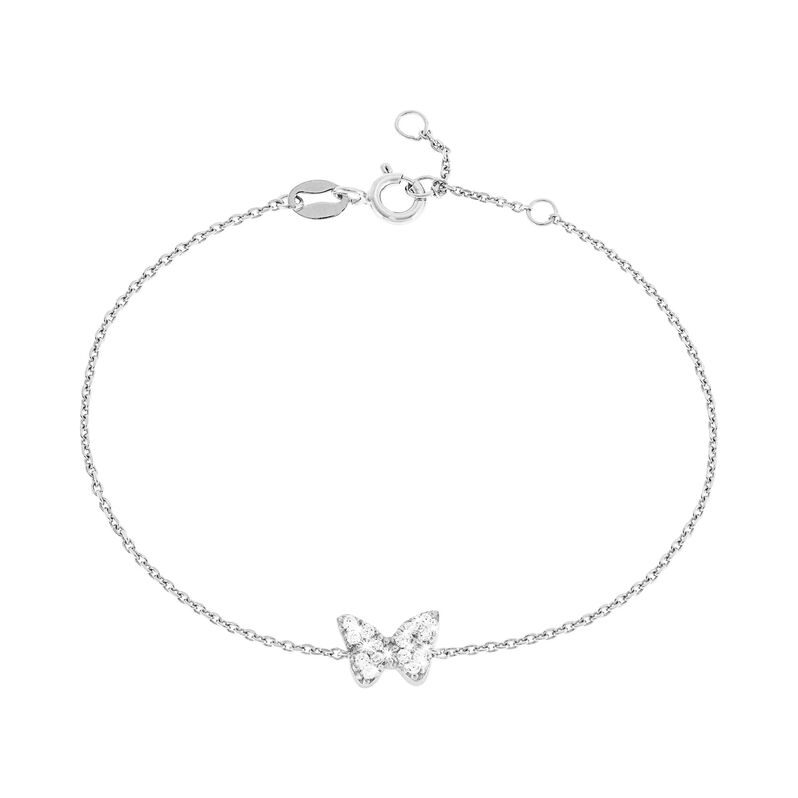 Bracciale farfalla in argento rodiato e zirconi - Spannringe Damen | OROVIVO