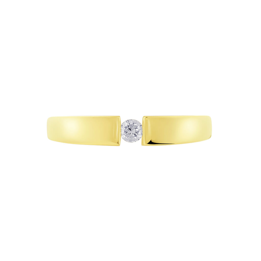 Valencia Damen Ring Gold 375 (9 Karat) Diamant Wei&szlig; 0,08 ct Kreis B 3,65 mm