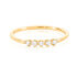 ZYLA Damen Ring Gold 375 (9 Karat) Synthetischer Diamant Wei&szlig; 0,1 ct