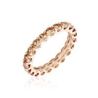 MYRIAM Damen Ring Silber rosevergoldet 925 Zirkonia Champagner 4,1 ct B 3 mm