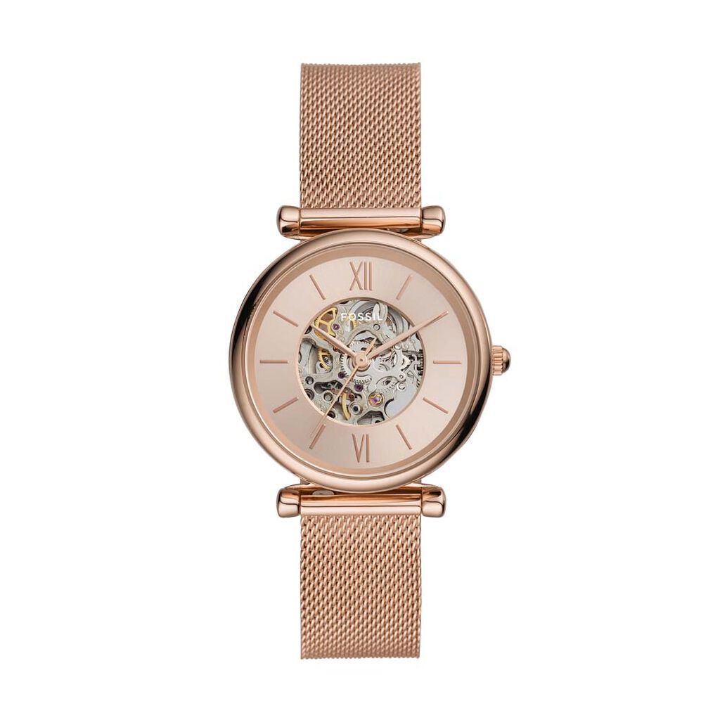 FOSSIL Damenuhr Automatik Carlie ME3175 , Uhr ohne Stein