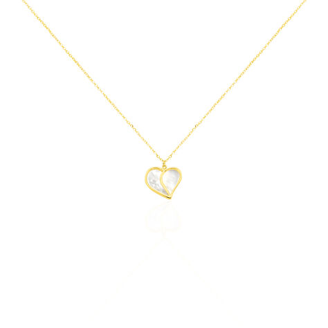 Damen Halskette Gold 375 Perlmutt Herz - Halsketten Damen | OROVIVO